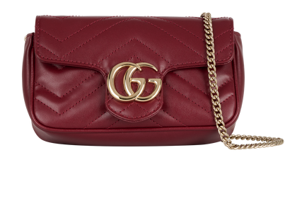 Mini Marmont, &pound;650, Handbags, Burgundy, Leather, Front view